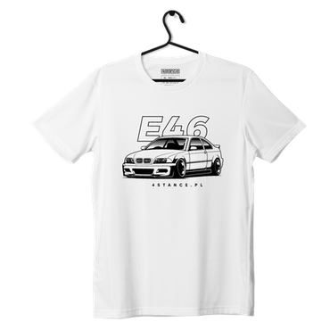 T-shirt koszulka przód BMW E46 Biały