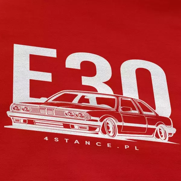 Bluza z kapturem BMW E30 Classic czerwona