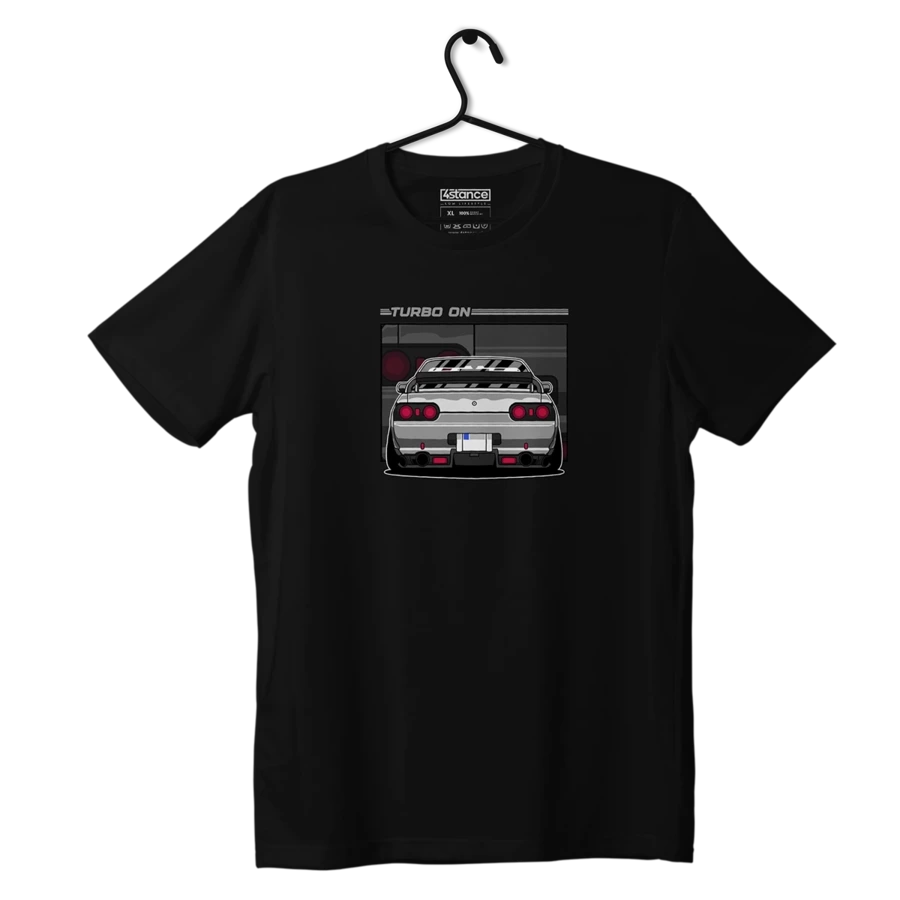 Czarny T-shirt NISSAN  R34 TURBO