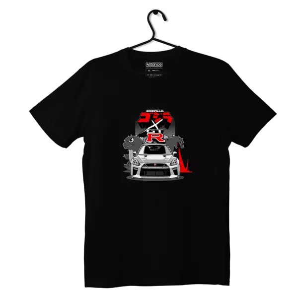 Czarny T-shirt Nissan Skyline GT-R R35 Godzilla