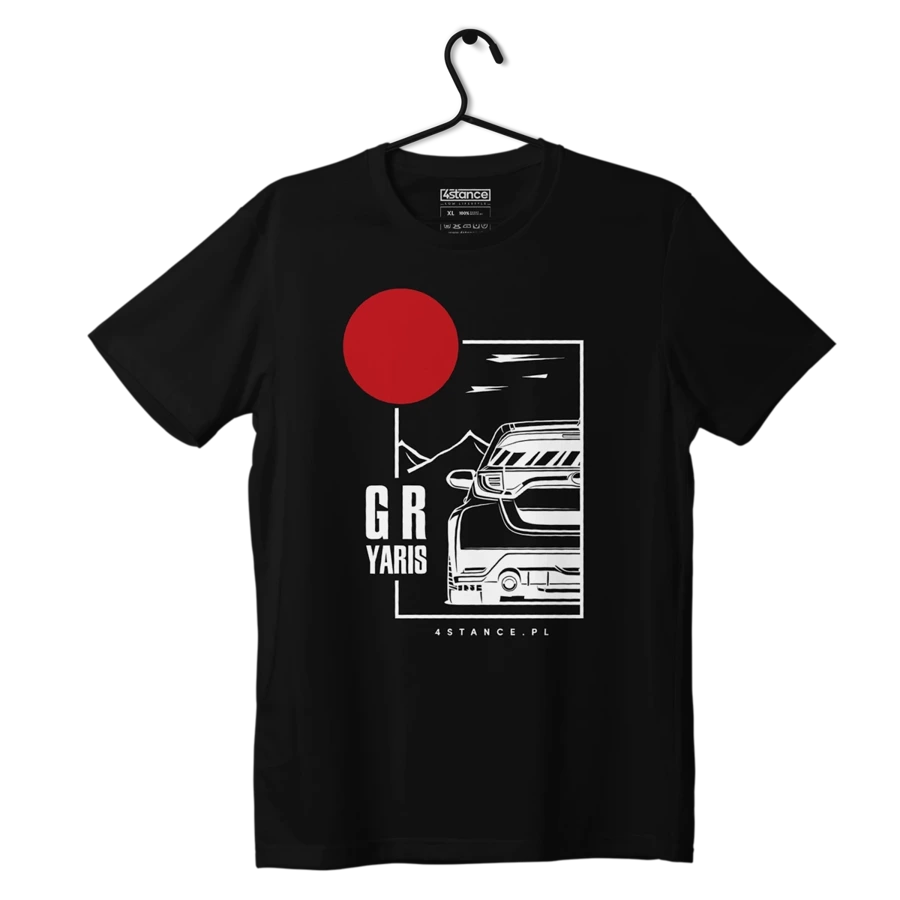 Czarny T-shirt TOYOTA YARIS GR JDM