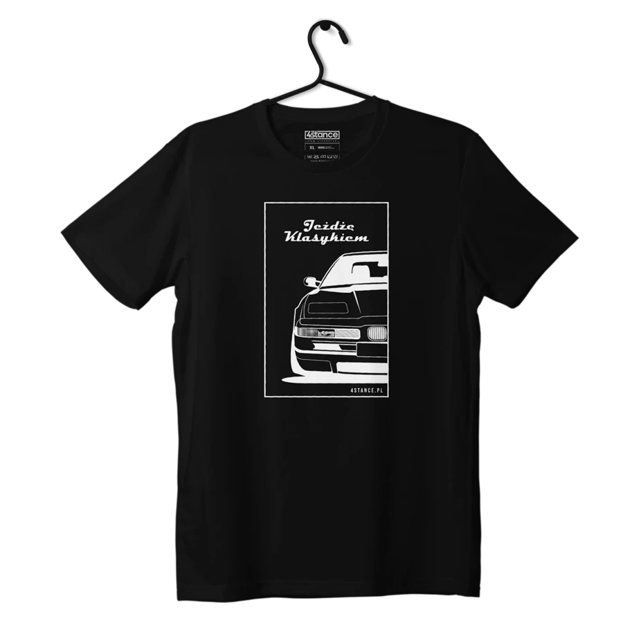 Czarny T-shirt koszulka BMW E31 Jeżdżę klasykiem