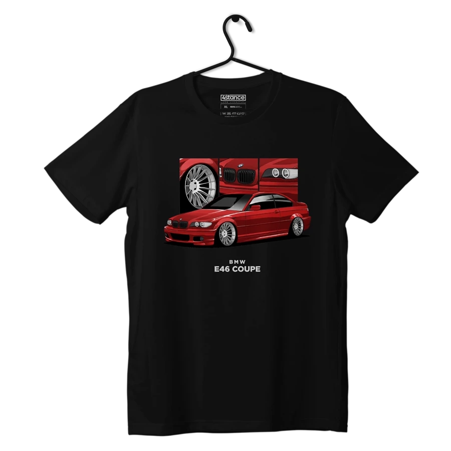 Czarny T-shirt koszulka BMW E46 coupe