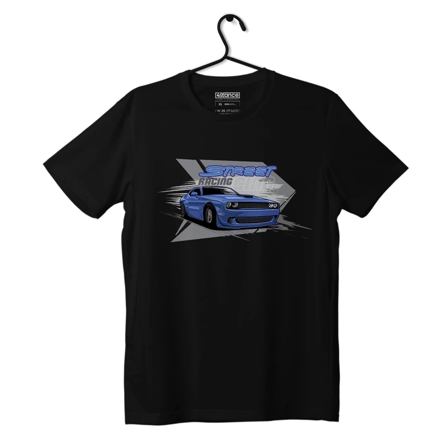 Czarny T-shirt koszulka DODGE CHALLENGER Street