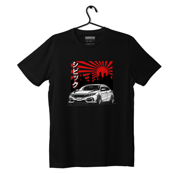 Czarny T-shirt koszulka HONDA CIVIC FK8