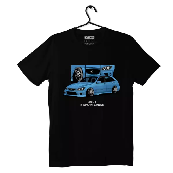 Czarny T-shirt koszulka LEXUS IS Sportcross