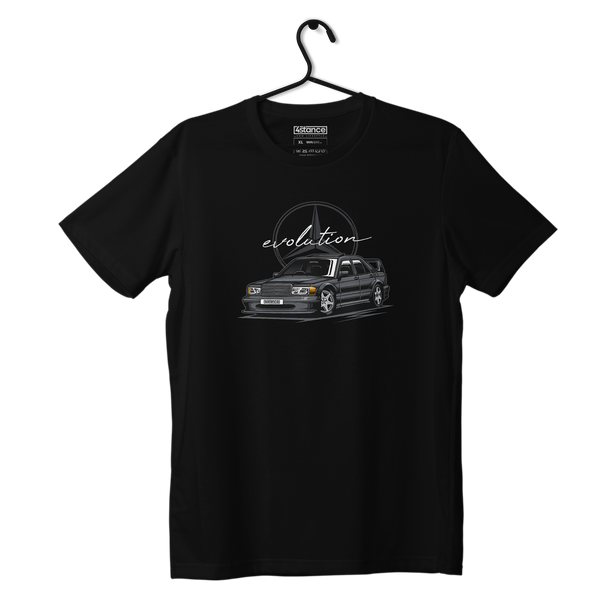 Czarny T-shirt koszulka MERCEDES 190E