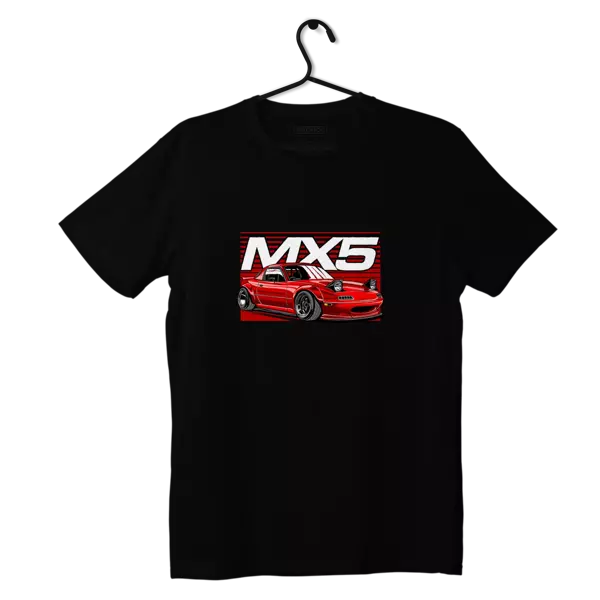 Czarny T-shirt koszulka Mazda MX-5 Miata JDM