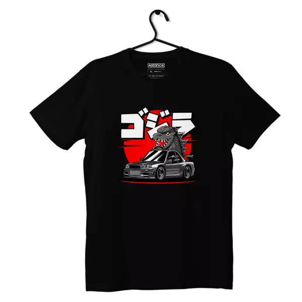 Czarny T-shirt koszulka Nissan BABY GTR R34 