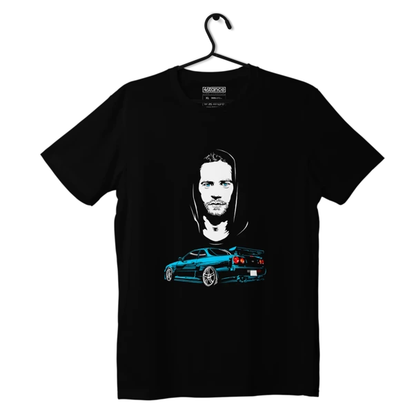 Czarny T-shirt koszulka PAUL WALKER Skyline