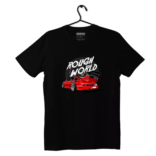 Czarny T-shirt koszulka Porsche 911 RWB