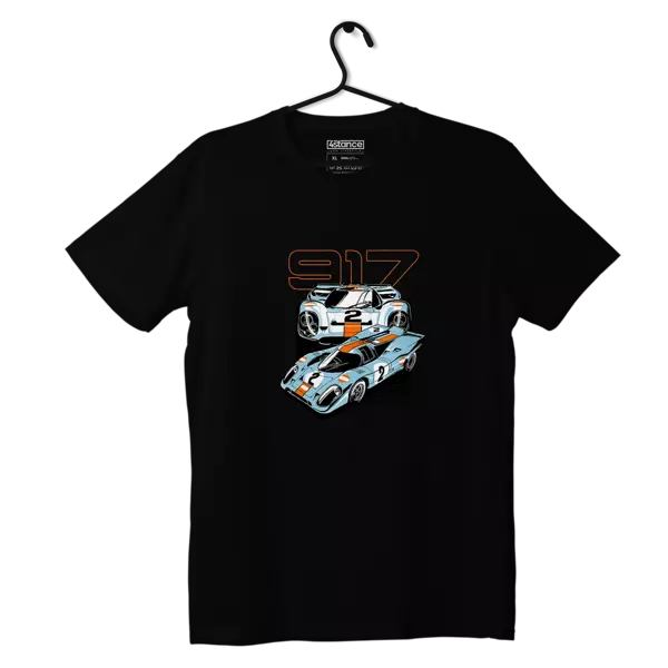 Czarny T-shirt koszulka Porsche 917