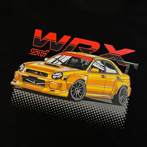 Czarny T-shirt koszulka Subaru Impreza WRX Bugeye