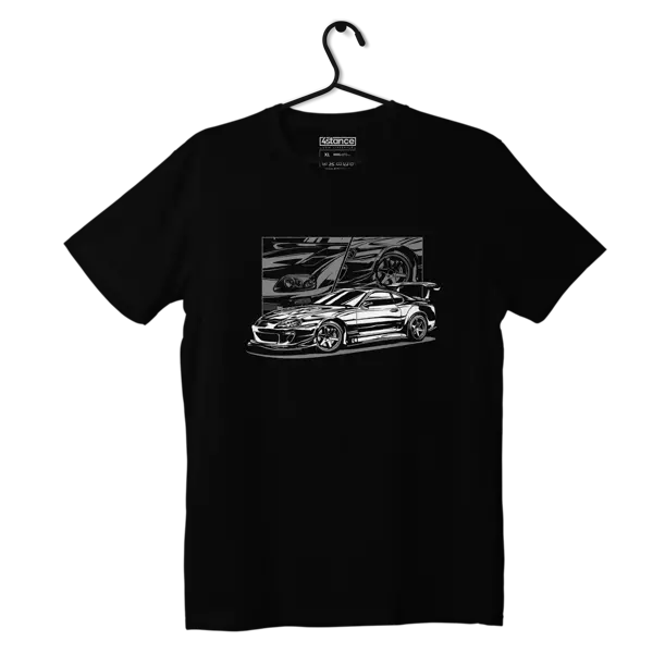 Czarny T-shirt koszulka Toyota Supra mk4 B/W