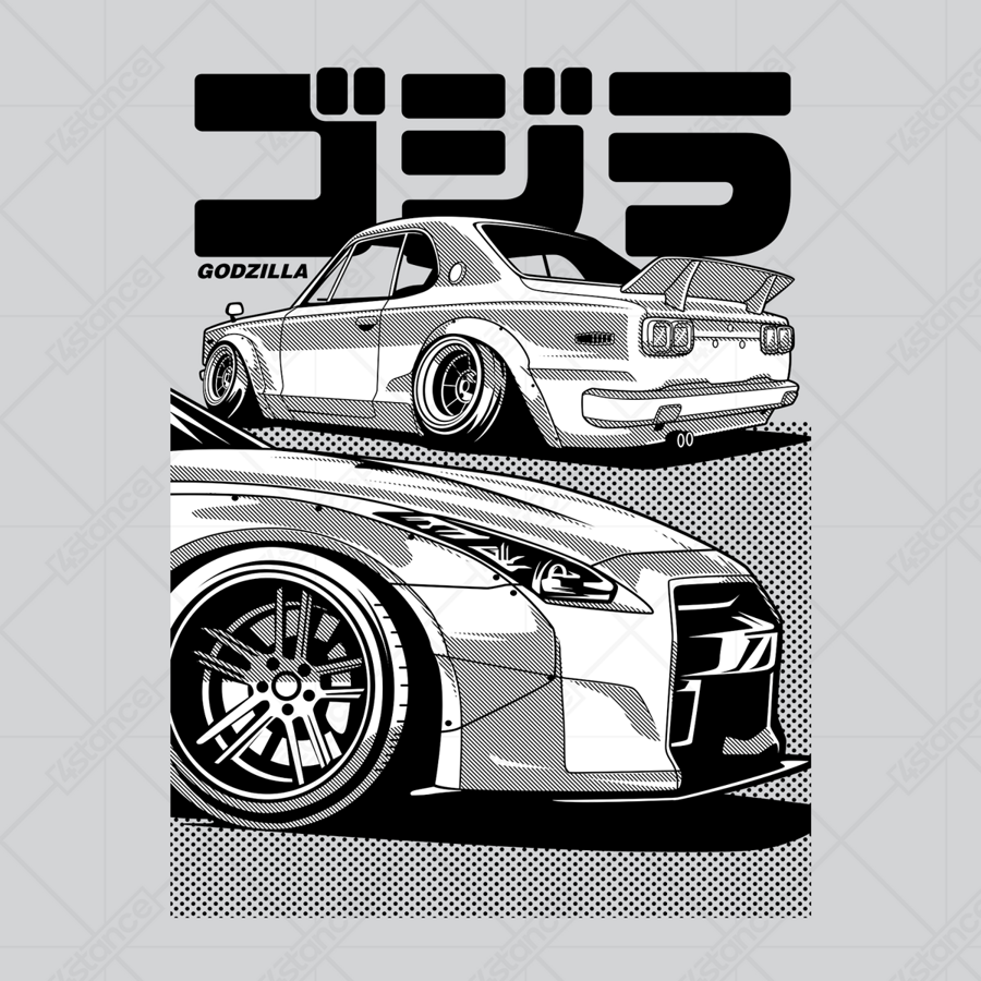 Kubek dla fana Nissan Skyline GTR GOJIRA