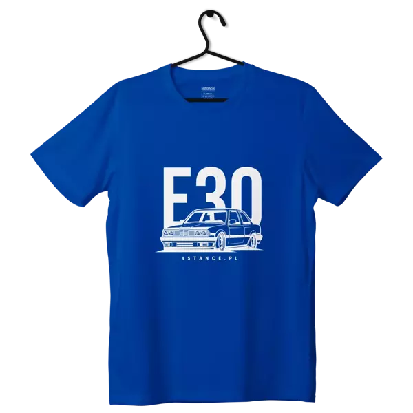 T-shirt koszulka BMW E30 Classic niebieska