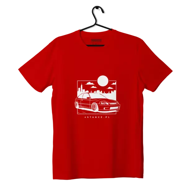 T-shirt koszulka Honda Civic VI JDM czerwona