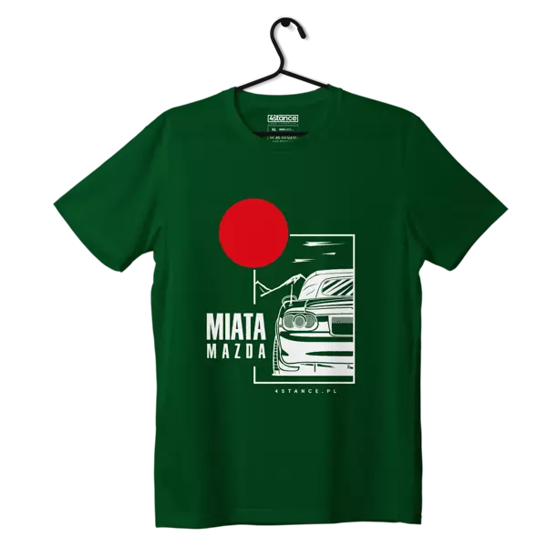 T-shirt koszulka Mazda Miata z dachem zielona 