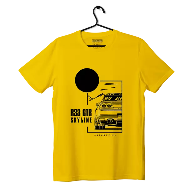 T-shirt koszulka Nissan Skyline 33 GTR żółta