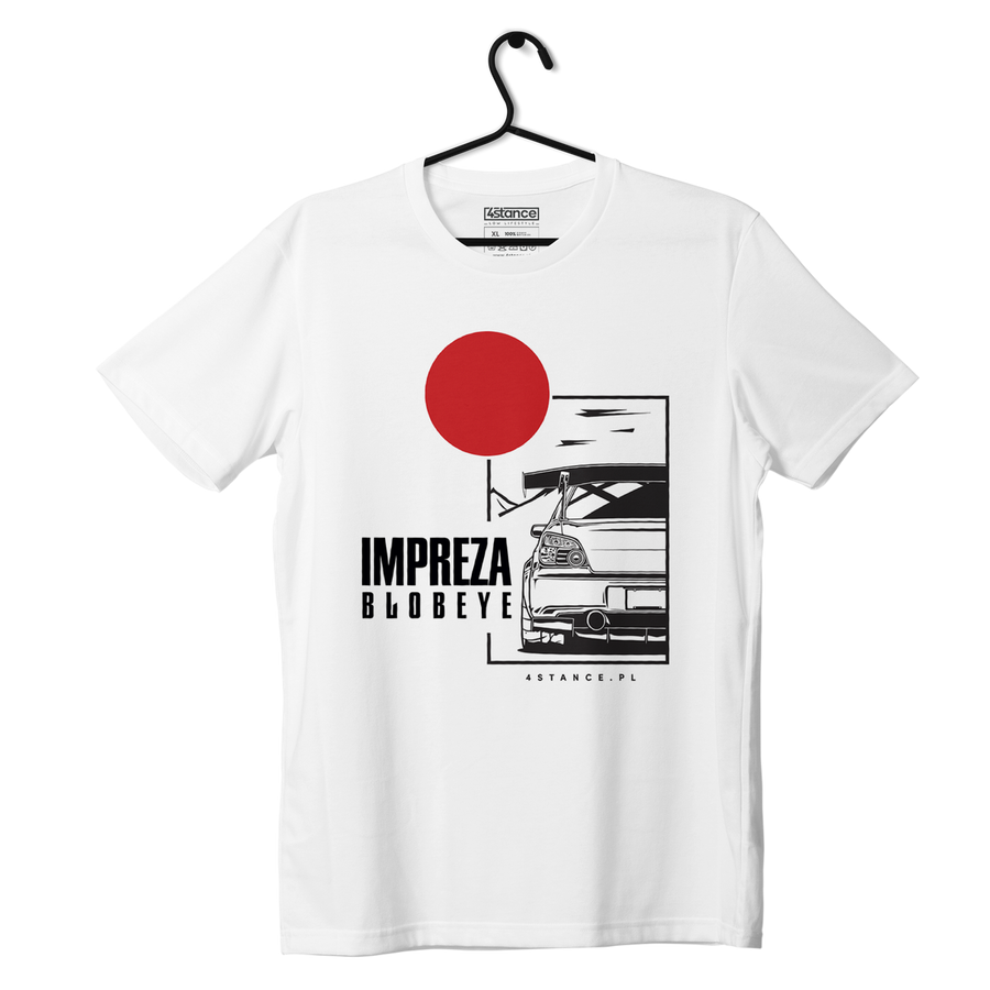 T-shirt koszulka Subaru Impreza Blobeye Biały