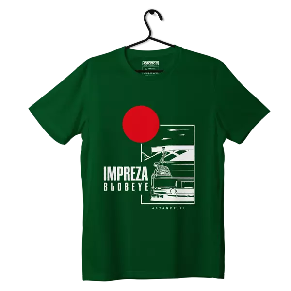 T-shirt koszulka Subaru Impreza Blobeye zielona