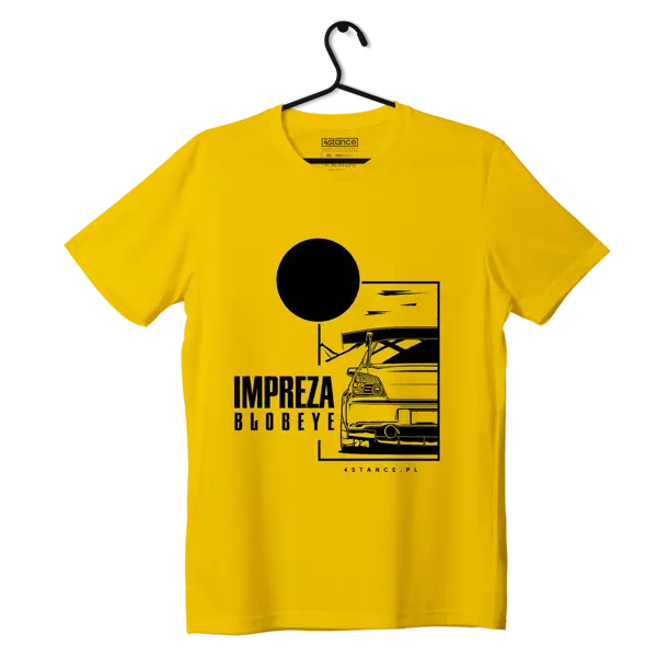 T-shirt koszulka Subaru Impreza Blobeye żółta