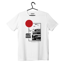 Biały T-shirt NISSAN 400Z JDM