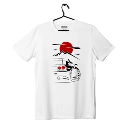 Biały T-shirt  NISSAN  R34 GÓRY