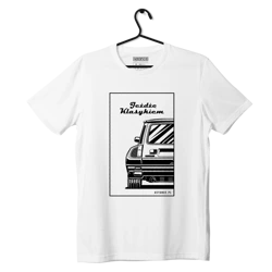 Biały T-shirt RENAULT 5 Jeżdżę klasykiem