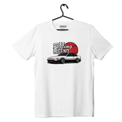 Biały T-shirt TOYOTA  AE86 RACING