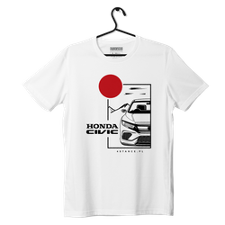 Biały T-shirt koszulka HONDA CIVIC IX