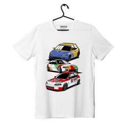 Biały T-shirt koszulka Honda Civic EG6 Legend