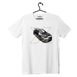 Biały T-shirt koszulka Mitsubishi Lancer EVO X