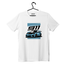 Biały T-shirt koszulka Porsche 911 GT3 RS