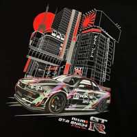 Czarny T-shirt Nissan Skyline GT-R R34 Nismo HKS