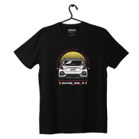 Czarny T-shirt koszulka HONDA CIVIC FK7