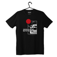 Czarny T-shirt koszulka HONDA CIVIC IX