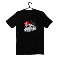 Czarny T-shirt koszulka Honda Civic EG6 Pandem