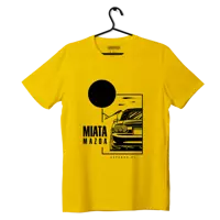 T-shirt koszulka Mazda Miata z dachem żółta