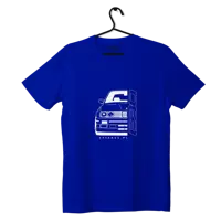 T-shirt koszulka przód BMW E30 niebieska