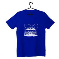 T-shirt koszulka przód BMW E36 niebieska