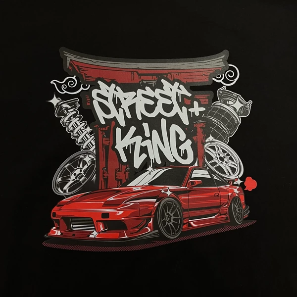 Čierna mikina Nissan 180SX Street King